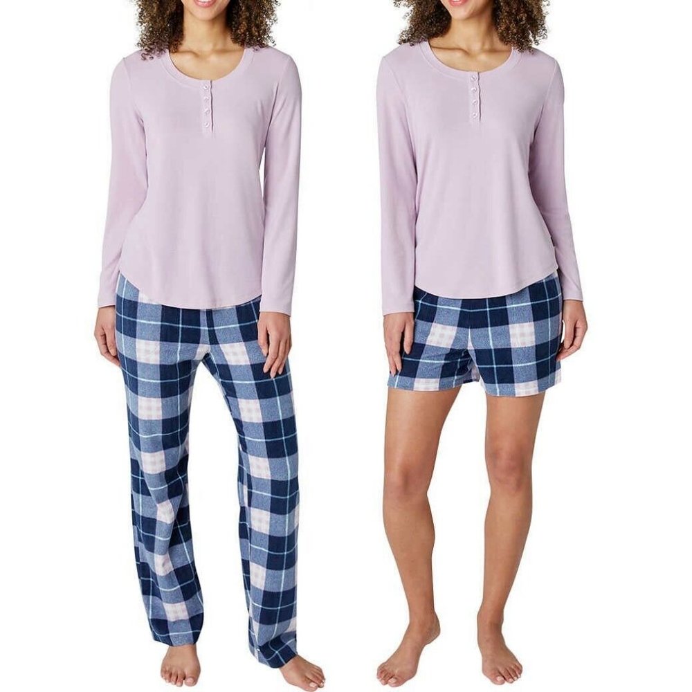 Eddie Bauer Ladies' 3-Piece Waffle Fleece Pajamas Set